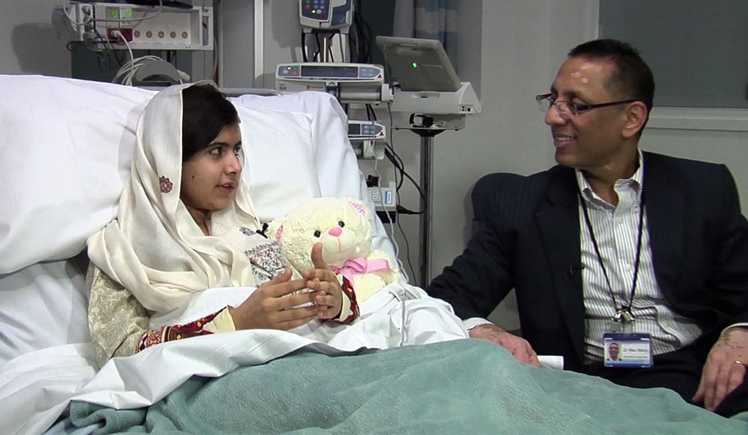 Malala Yusufzay'ın tedavi edildiği hastanedeki görüntüsü