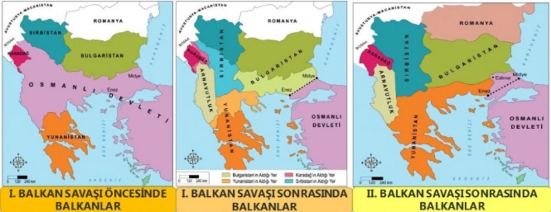 Balkan Savaşları öncesi ve sonrası