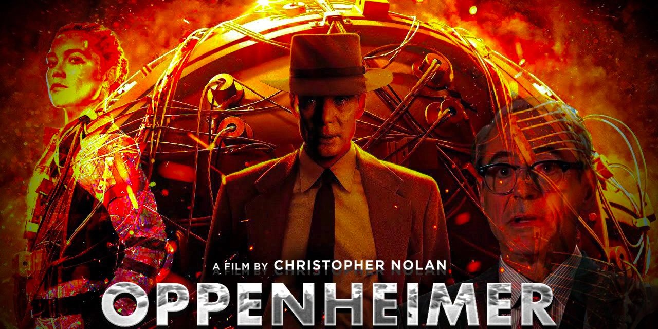 Oppenheimer 2023 - Christopher Nolan imzalı Oscar ödüllü tarihi biyografi filminin resmi sinema afişi