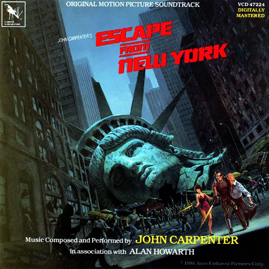 Escape from New York (New Yorktan Kacis, 1981) resmi film posteri — Kurt Russell Snake Plissken rolunde