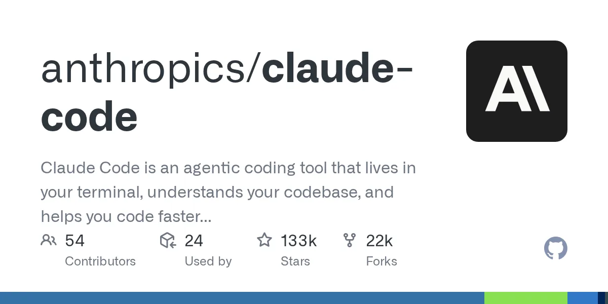 anthropics/claude-code GitHub deposu — Claude Code agentik kodlama aracinin resmi kaynak kodu