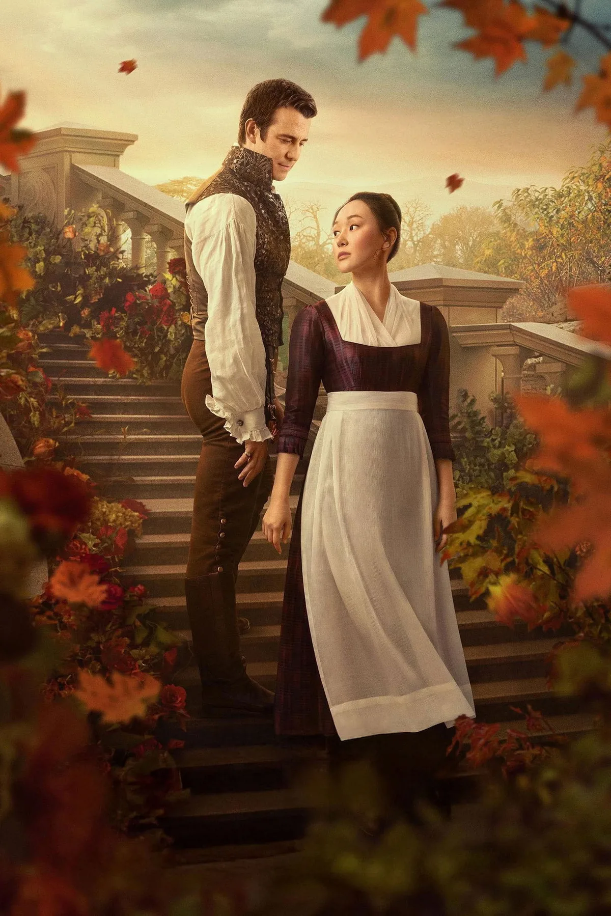 Bridgerton 4. Sezon Netflix resmi poster - Benedict ve Sophie'nin ask hikayesi