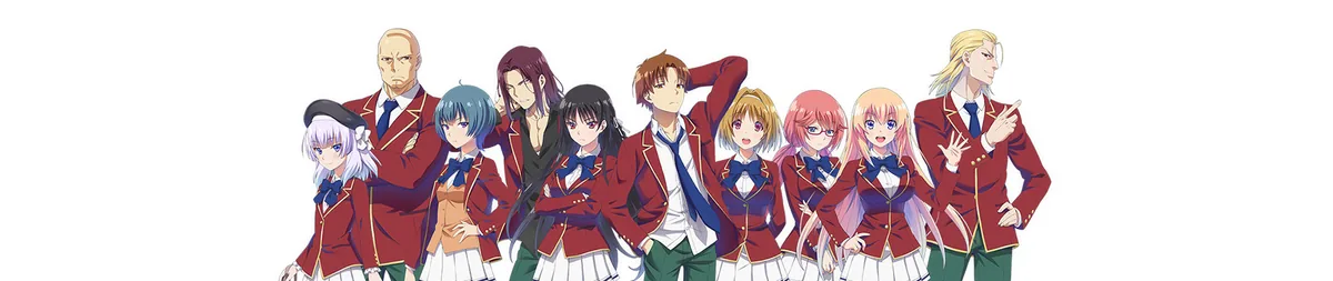 Classroom of the Elite anime banner — Kiyotaka Ayanokoji odaklı Lerche yapımı okul gerilim serisi