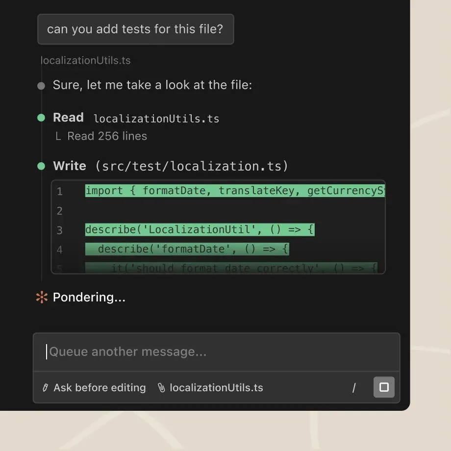 Claude Code VS Code eklentisi: dogal dil komutu, otomatik kod yazimi ve duzenlemeden once izin istemi (Ask before editing)