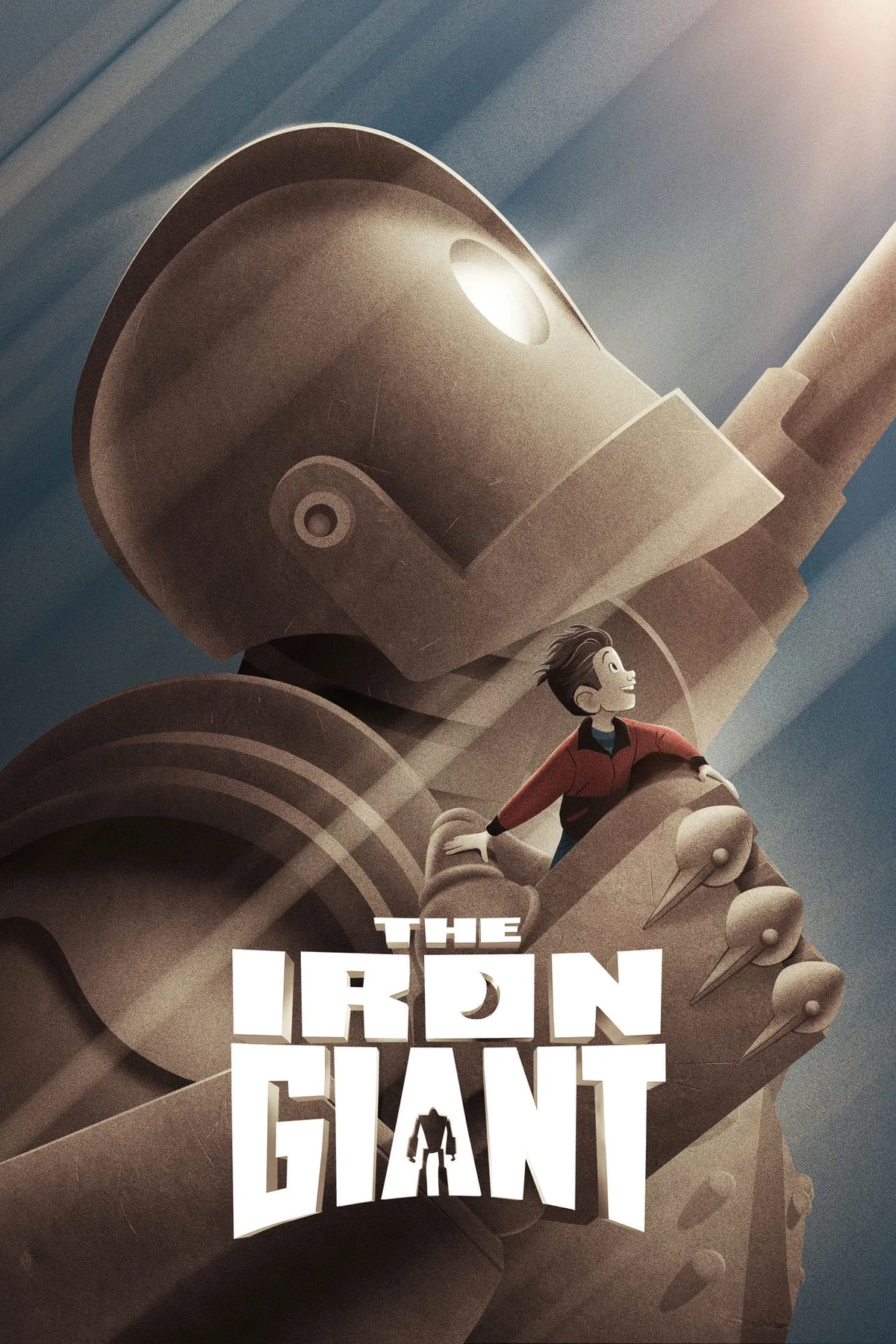 The Iron Giant (Demir Dev, 1999) resmi animasyon film posteri — Brad Bird yonetiminde Warner Bros yapimi