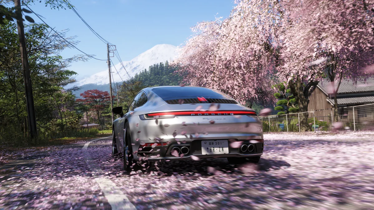 Forza Horizon 6 Ito bolge dag yolu: tirmanan performans aracinin oyun ici gorunumu