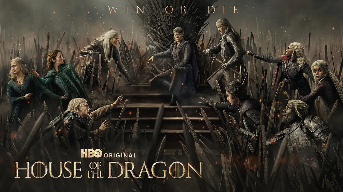 House of the Dragon resmi key art — HBO dizisi Targaryen hanedani
