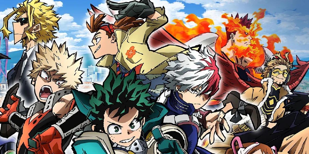 My Hero Academia World Heroes Mission resmi posteri — Deku ve Rody küresel görevde