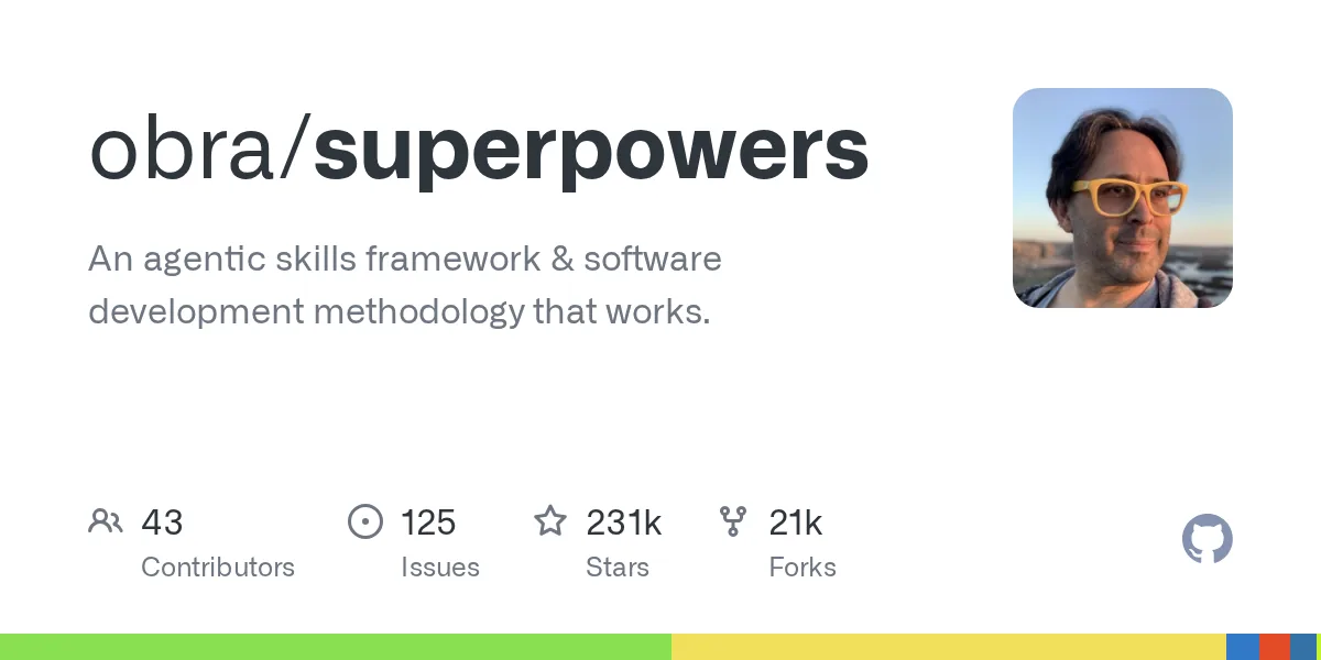 obra/superpowers GitHub deposu — agentik skill catisi ve yazilim gelistirme metodolojisi