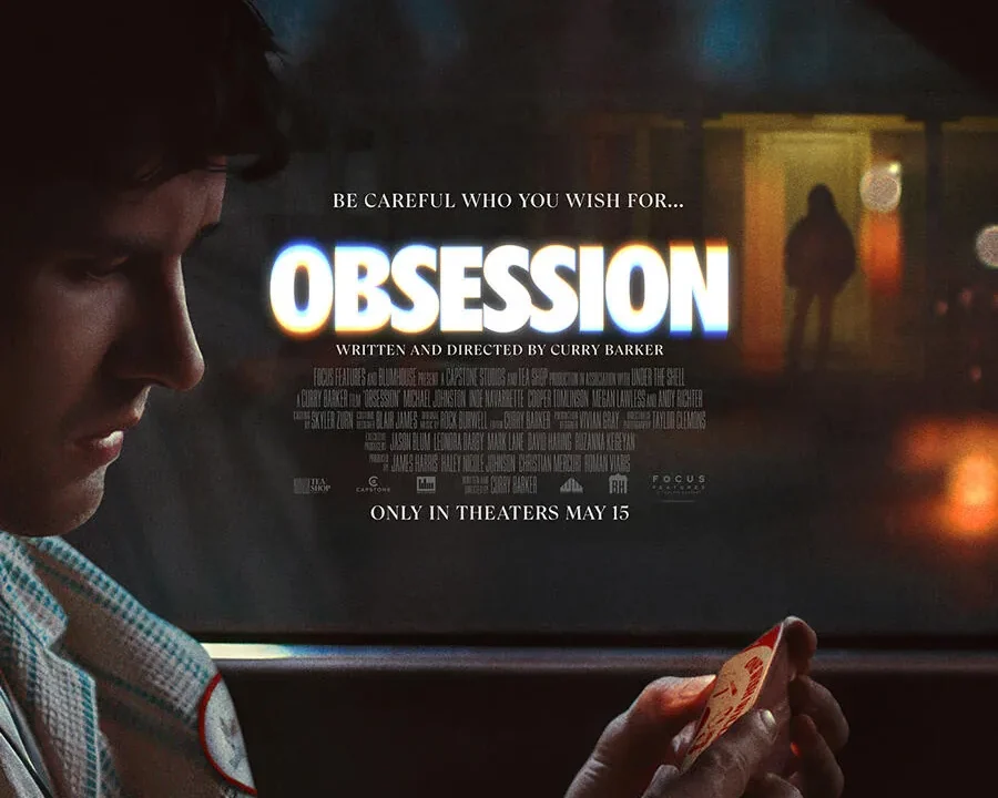 Obsession 2025 filmi resmî afişi — Curry Barker imzalı doğaüstü psikolojik korku filmi