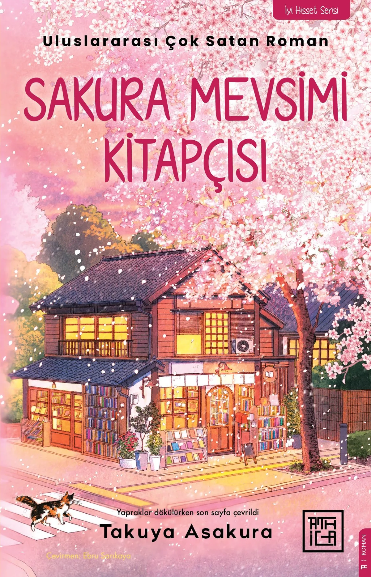 Takuya Asakura - Sakura Mevsimi Kitapçısı romanının kitap kapağı (Athica Yayınları, 2026)