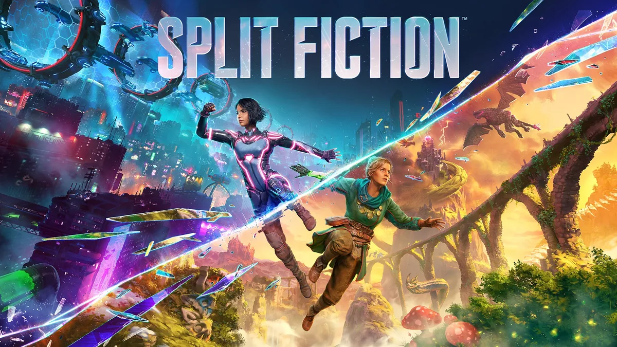 Split Fiction Xbox iki kisilik split screen co-op oyunu resmi key art
