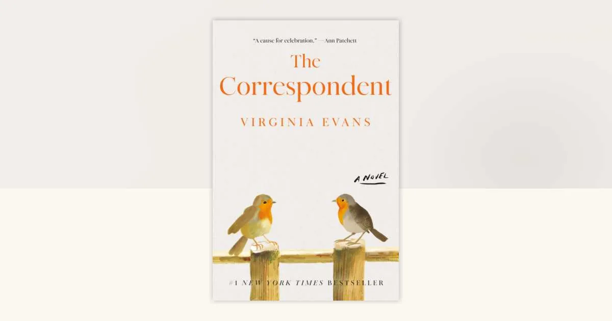 Virginia Evans The Correspondent romanının resmi kitap kapağı 2026 (#1 NYT Bestseller)