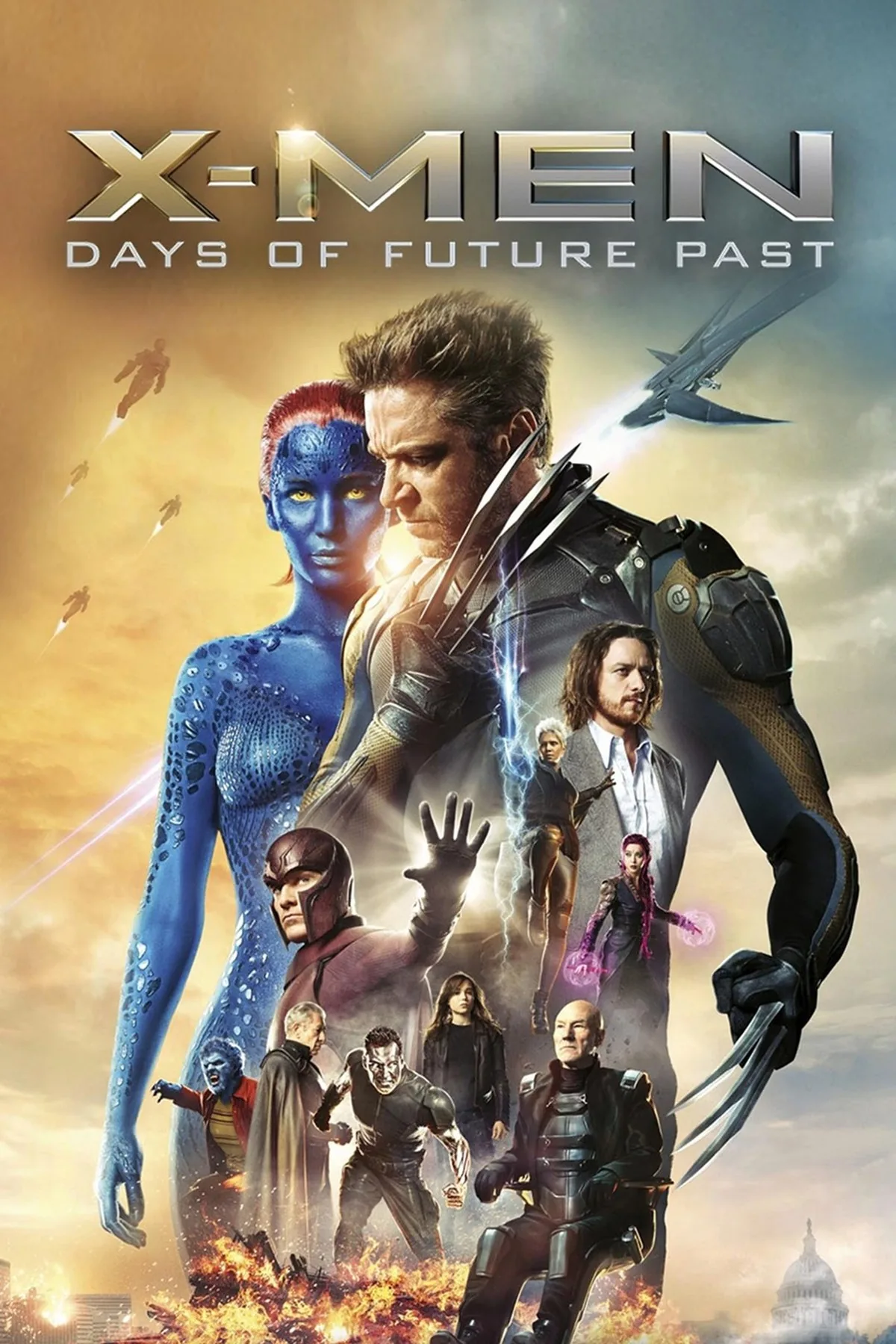 X-Men Days of Future Past 2014 filmi eski ve yeni kadro resmi sinema afisi