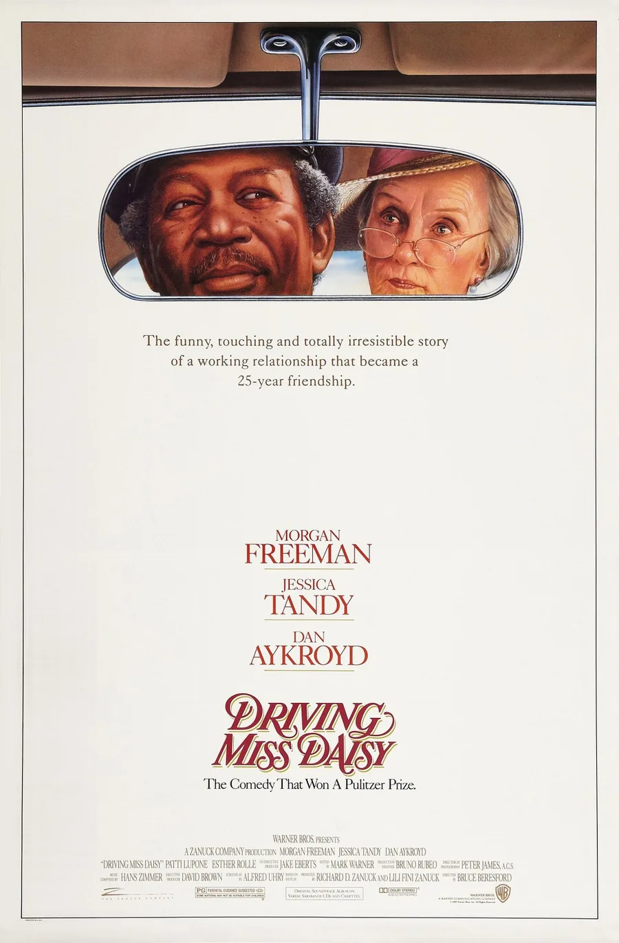 Driving Miss Daisy (1989) filminin resmi afişi — Morgan Freeman ve Jessica Tandy