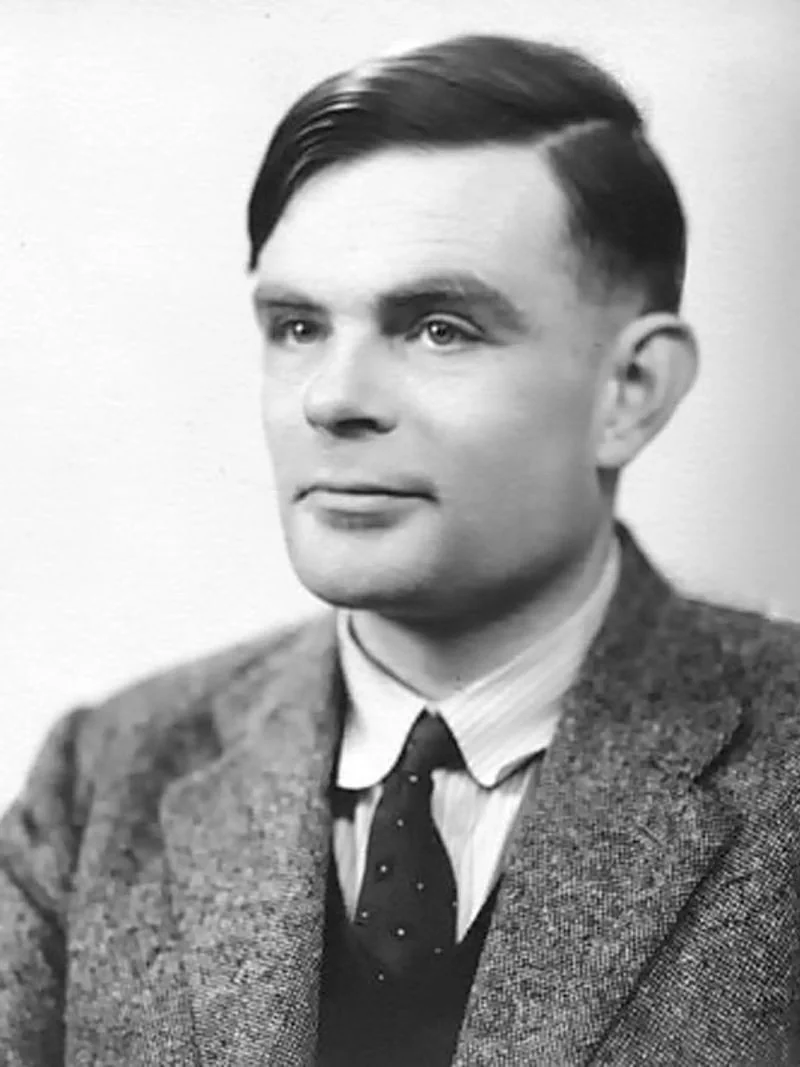 Alan Turing 1951 yılına ait tarihi portre fotoğrafı, Turing testi kavramının mucidi