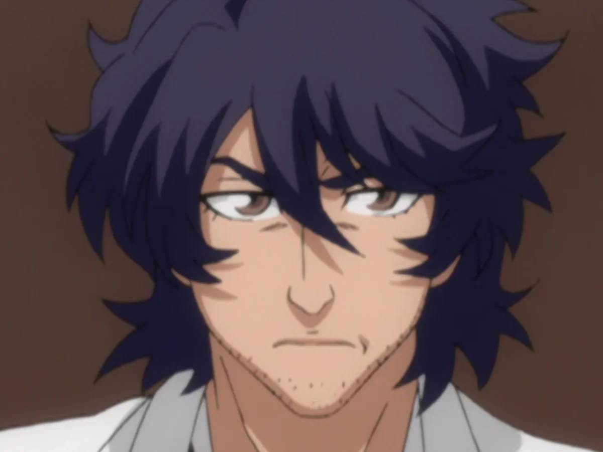 Üçüncü Birlik'in yeni kaptanı Shūsuke Amagai'nin Bleach animesinden resmi ekran görüntüsü