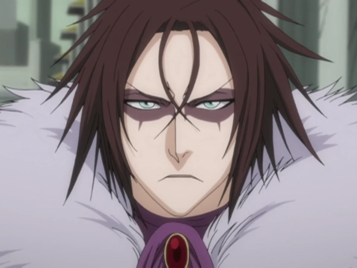 Zanpakutō İsyanı arkındaki asi zanpakutō ruhu Muramasa'nın Bleach animesinden resmi ekran görüntüsü