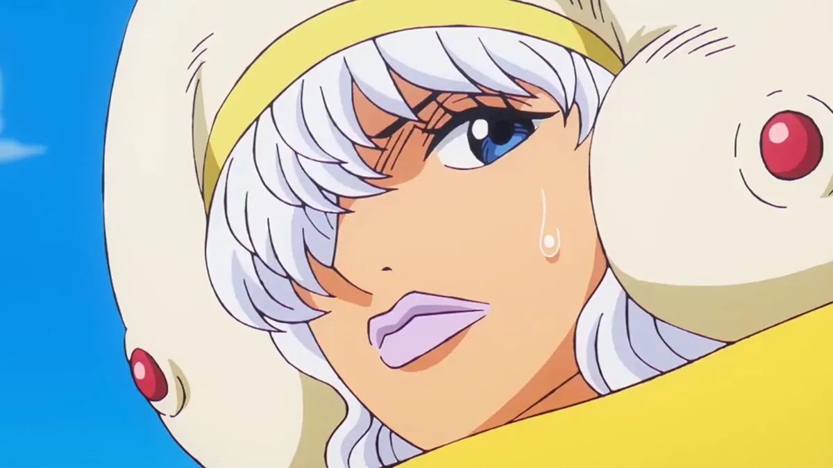 One Piece'te Charlotte Smoothie'nin devasa saçlarıyla resmi anime görseli