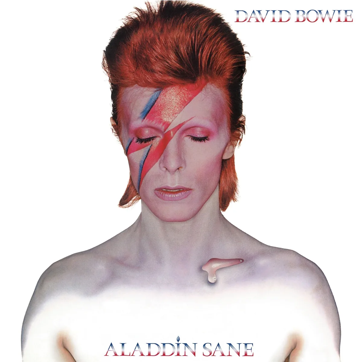 David Bowie'nin ikonik şimşek desenli Aladdin Sane albüm kapağı