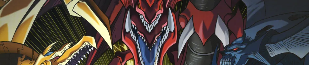 Yu-Gi-Oh Duel Monsters animesinde ejderha canavar kartlarının resmi tanıtım görseli