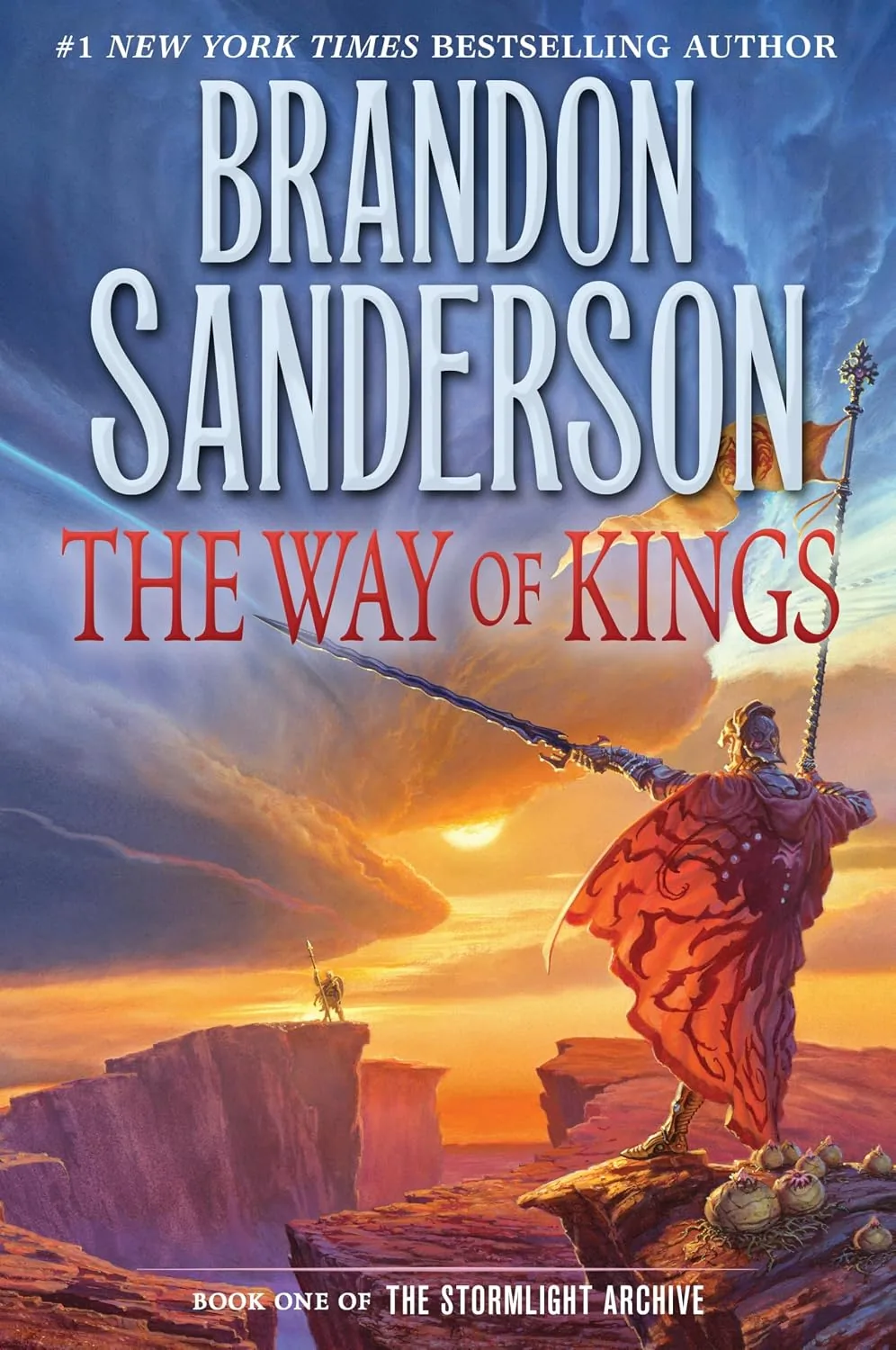Brandon Sanderson'ın Fırtına Işığı Arşivi serisinin ilk kitabı Kralların Yolu (The Way of Kings) resmî kapağı