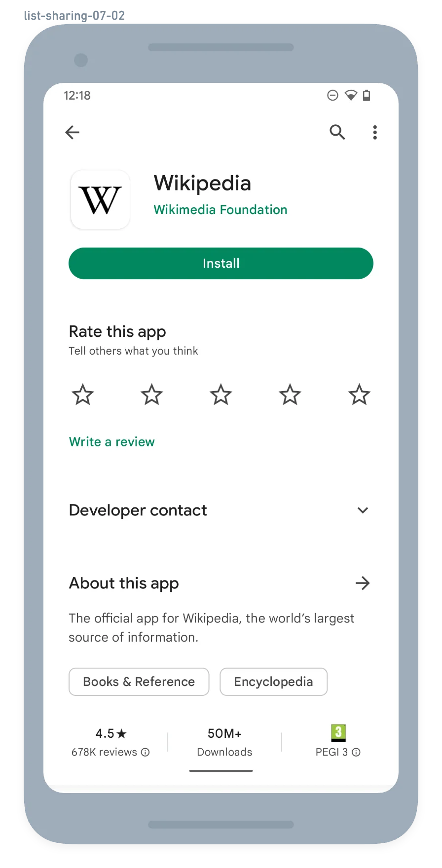 Google Play Store uygulama sayfası ekran görüntüsü; kapalı kaynak Google Play Servisleri katmanının kullanıcıya görünen yüzü