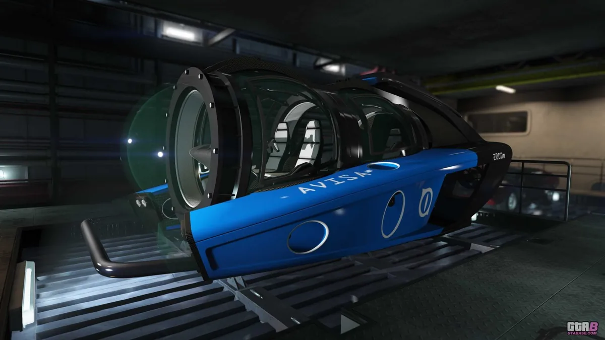 GTA Online Cayo Perico Soygunu: Kosatka denizaltısının içindeki moon pool bölümü, resmi oyun içi ekran görüntüsü