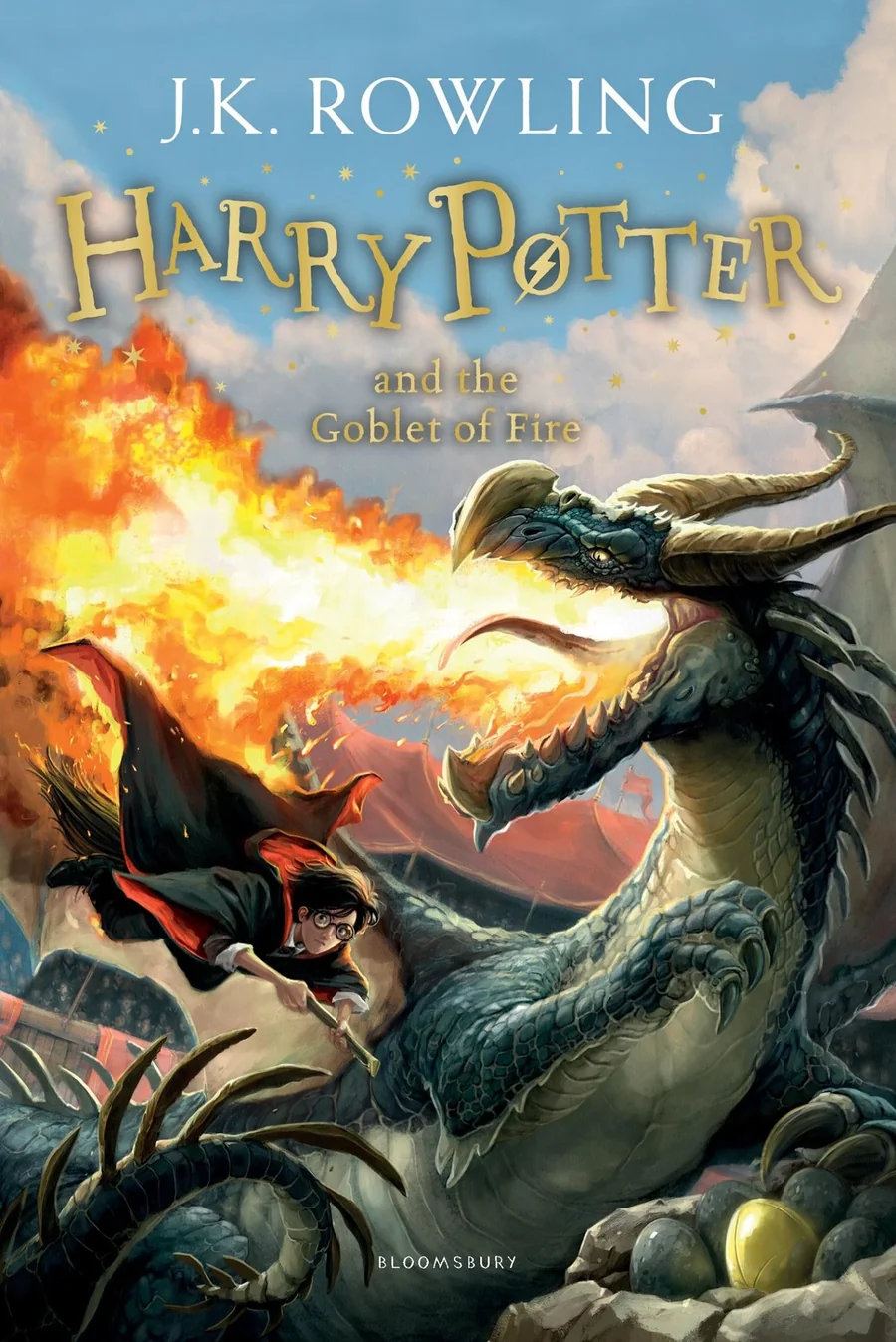Harry Potter ve Ateş Kadehi kitabının resmi Bloomsbury kapak görseli