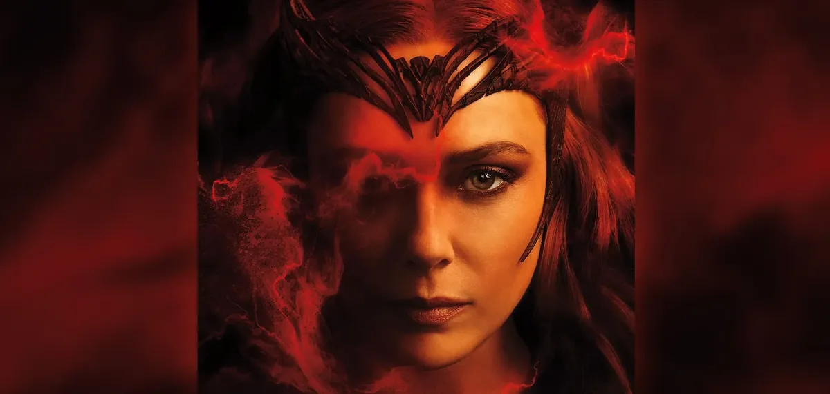 Scarlet Witch (Wanda Maximoff) kaos büyüsü kızıl enerjisiyle resmi Marvel Studios görseli