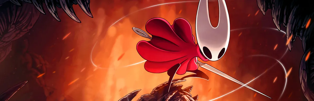 Hollow Knight Silksong oyununda karakter Hornet'i gösteren resmi key art