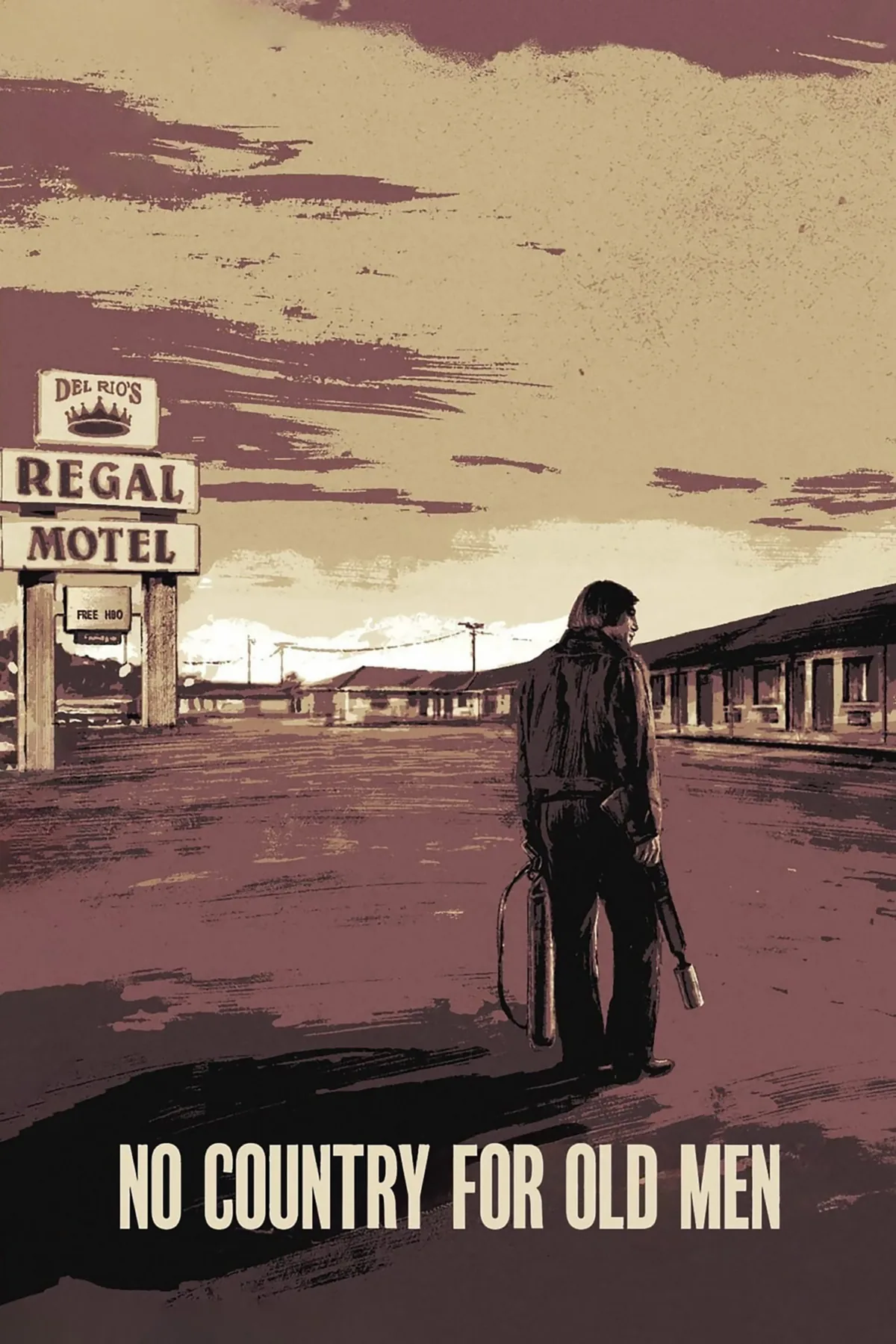 Coen Kardeşler'in yönettiği No Country for Old Men (2007) filminin resmi afişi