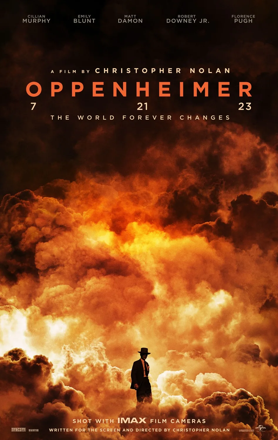 Oppenheimer filminin resmi afişi, kadroda Matt Damon da yer alıyor