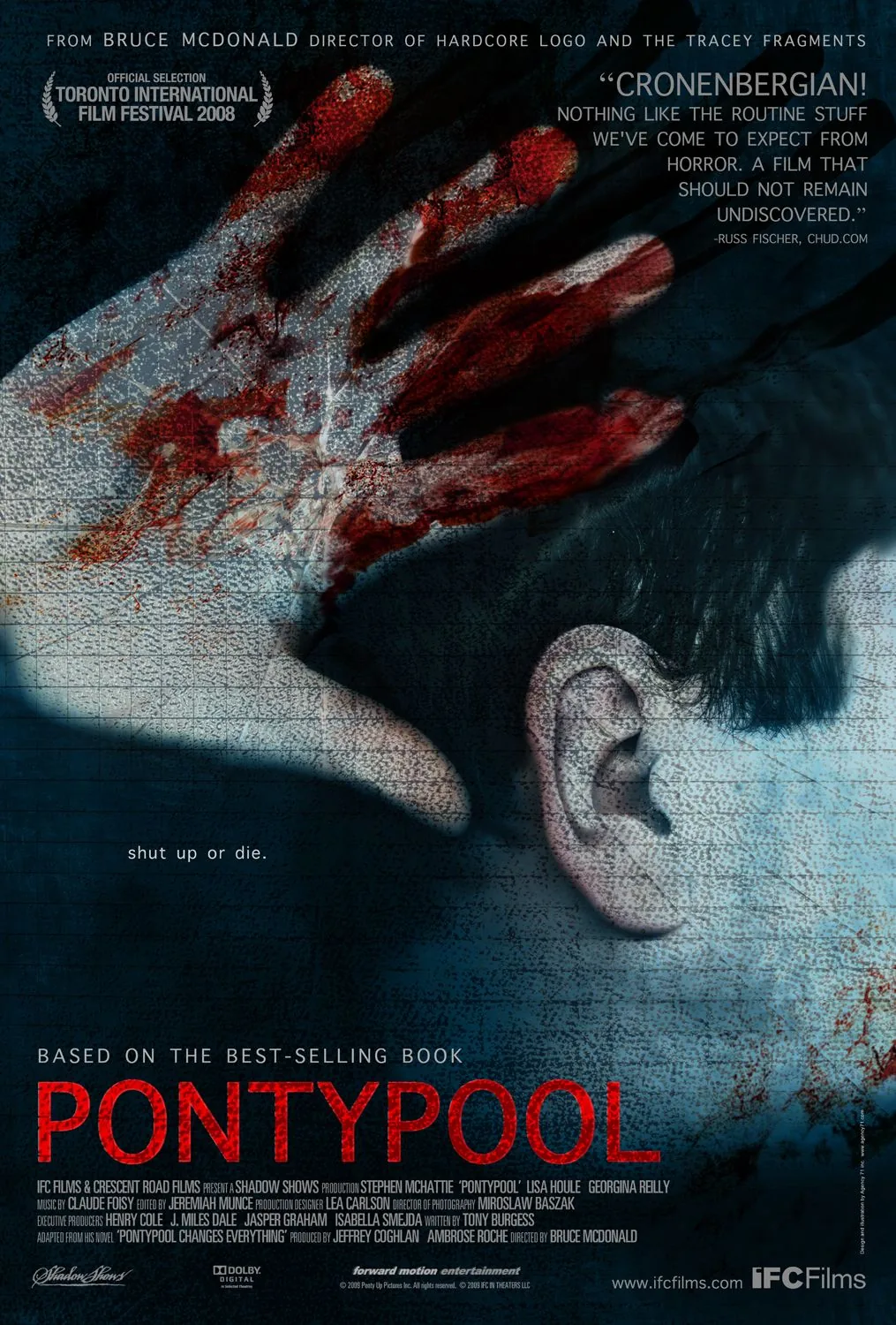 Bruce McDonald'ın yönettiği Pontypool (2008) filminin resmi afişi