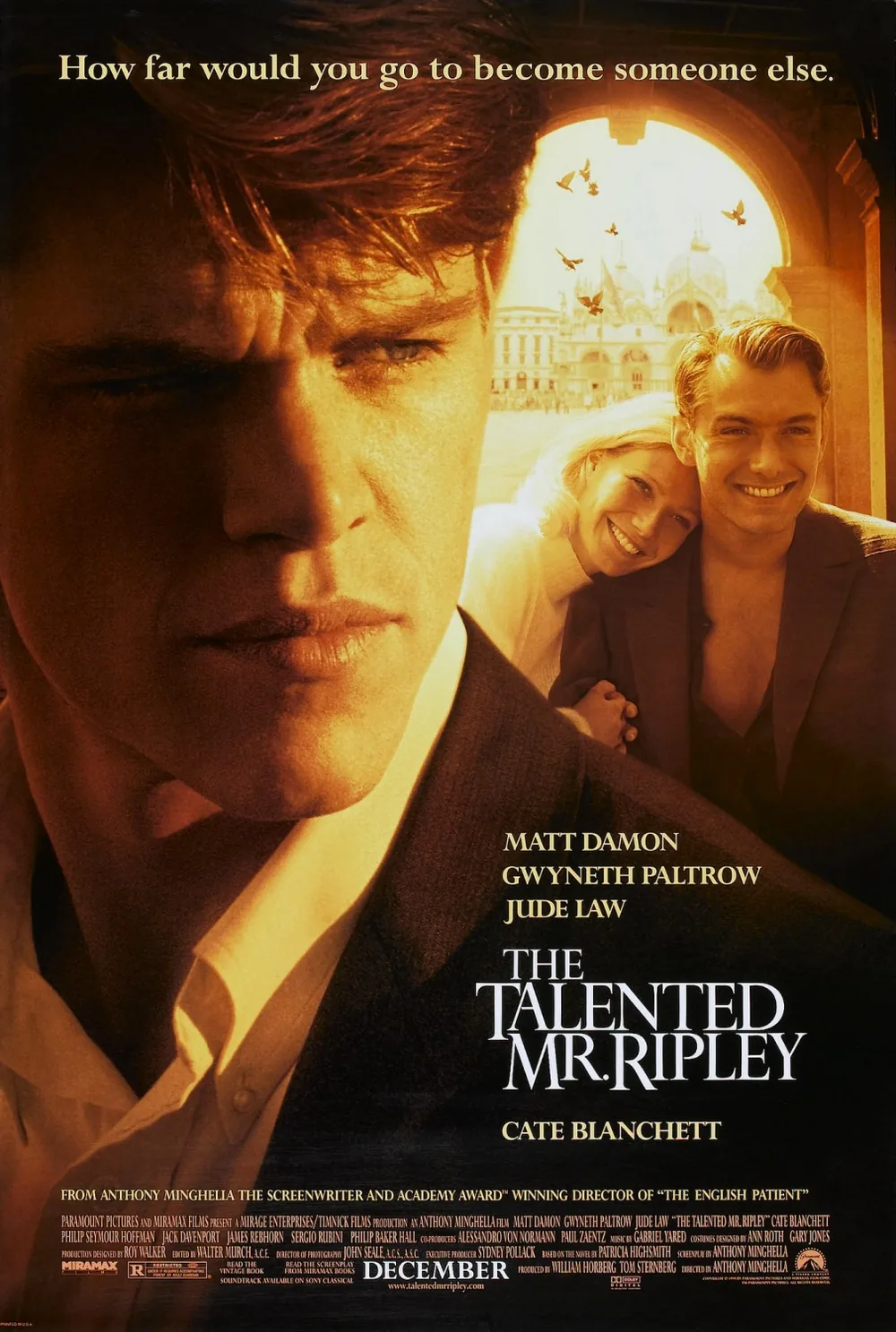 The Talented Mr. Ripley filminde Matt Damon, Tom Ripley rolünde