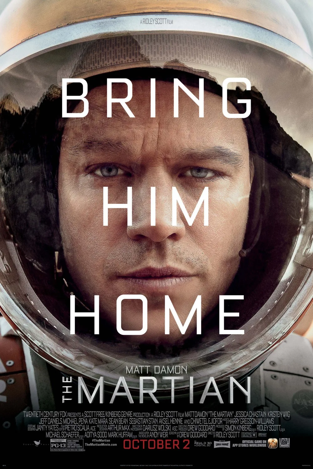 The Martian filminde astronot kıyafetiyle Matt Damon