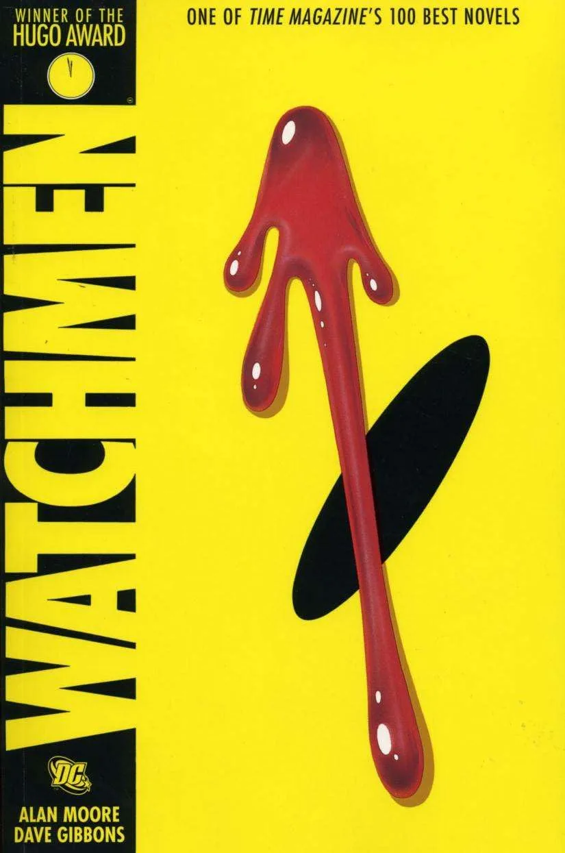 Alan Moore ve Dave Gibbons imzalı Watchmen çizgi romanının DC Comics resmi kapak görseli