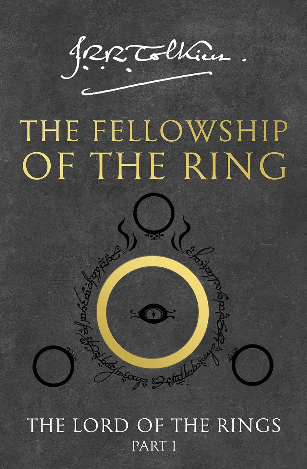 J. R. R. Tolkien'in Yüzüklerin Efendisi serisinin ilk kitabı Yüzük Kardeşliği (The Fellowship of the Ring) resmî kapağı