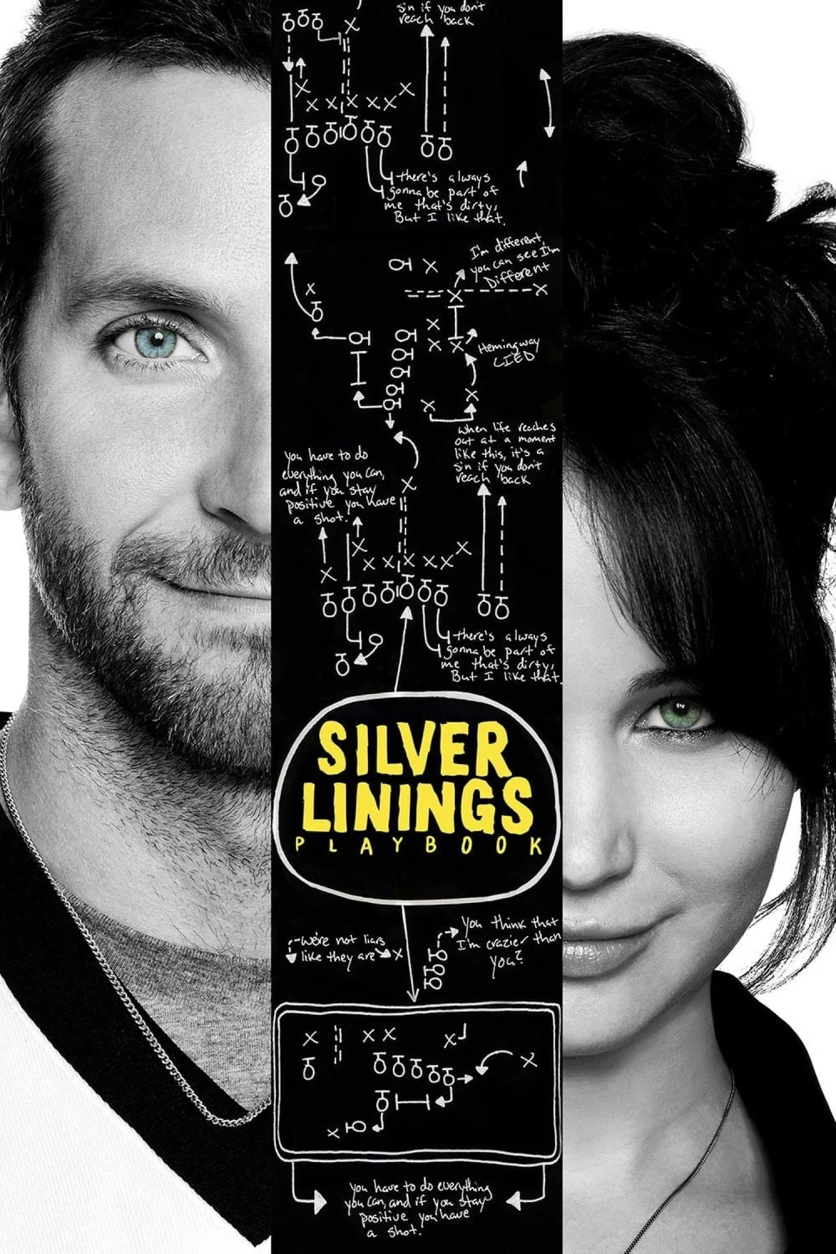 Silver Linings Playbook (2012) filminin resmi afişi, Bradley Cooper ve Jennifer Lawrence
