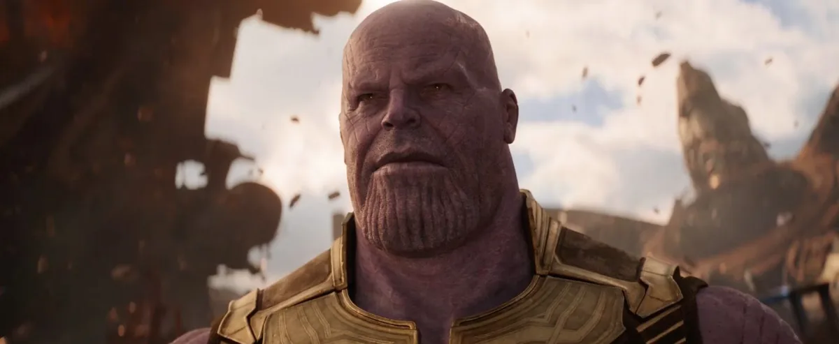 Avengers: Infinity War filminde Josh Brolin'in canlandırdığı Thanos'un resmi Marvel Studios karesi