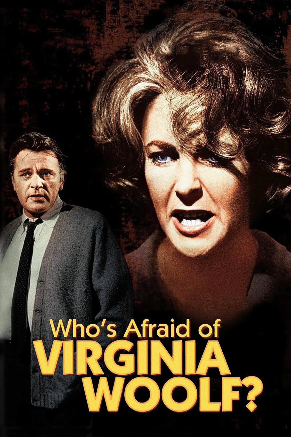 Who's Afraid of Virginia Woolf? (1966) filminin resmi afişi, Richard Burton ve Elizabeth Taylor